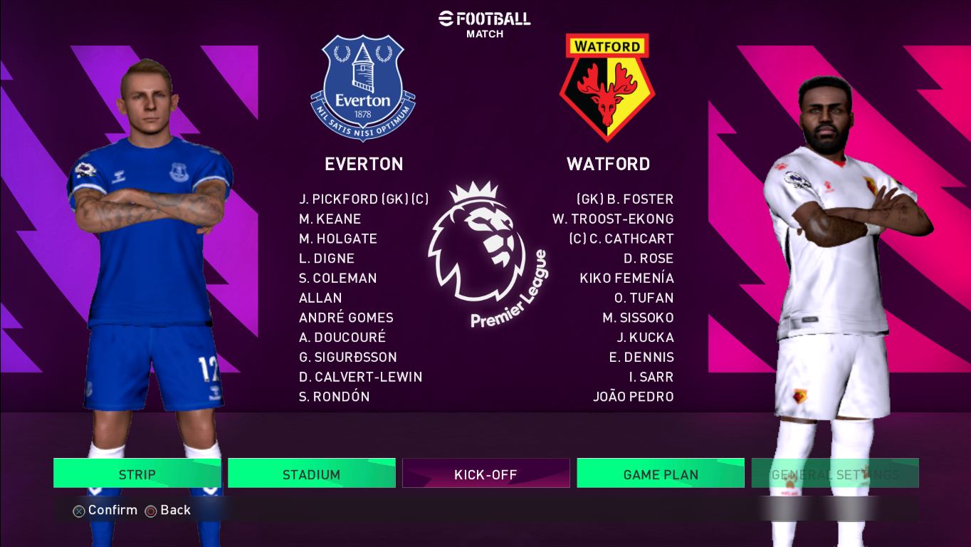 SCOREBOARD EPL 2021 FOR MASTER LEAGUE PES 2017