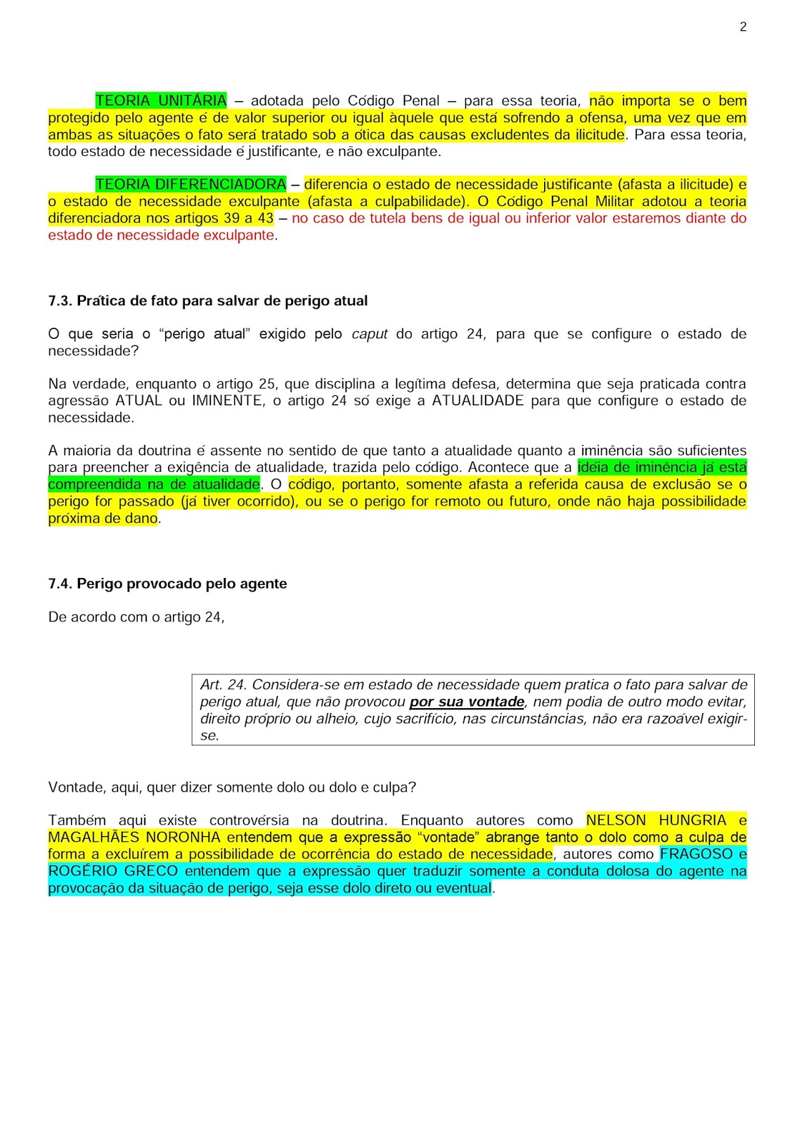 Cardoso no Direito Direito penal em gráficos Teorias sobre o Estado de Necessidade Cardoso no Direito Direito penal em gráficos Teorias sobre o Estado de Necessidade