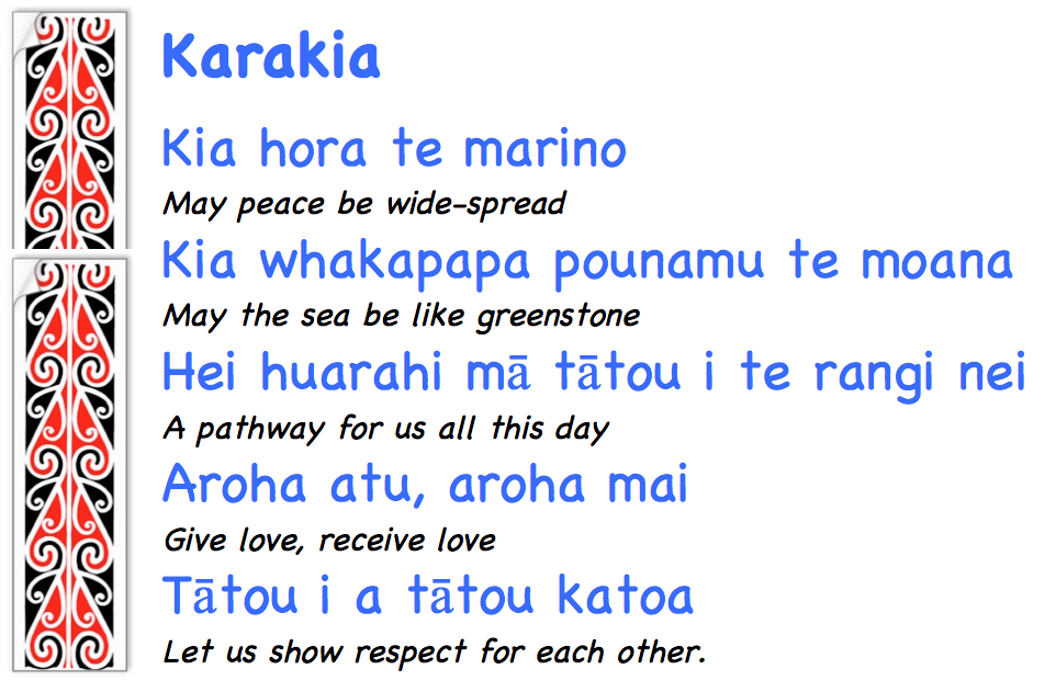 Room 14 New River Primary Our Morning Karakia