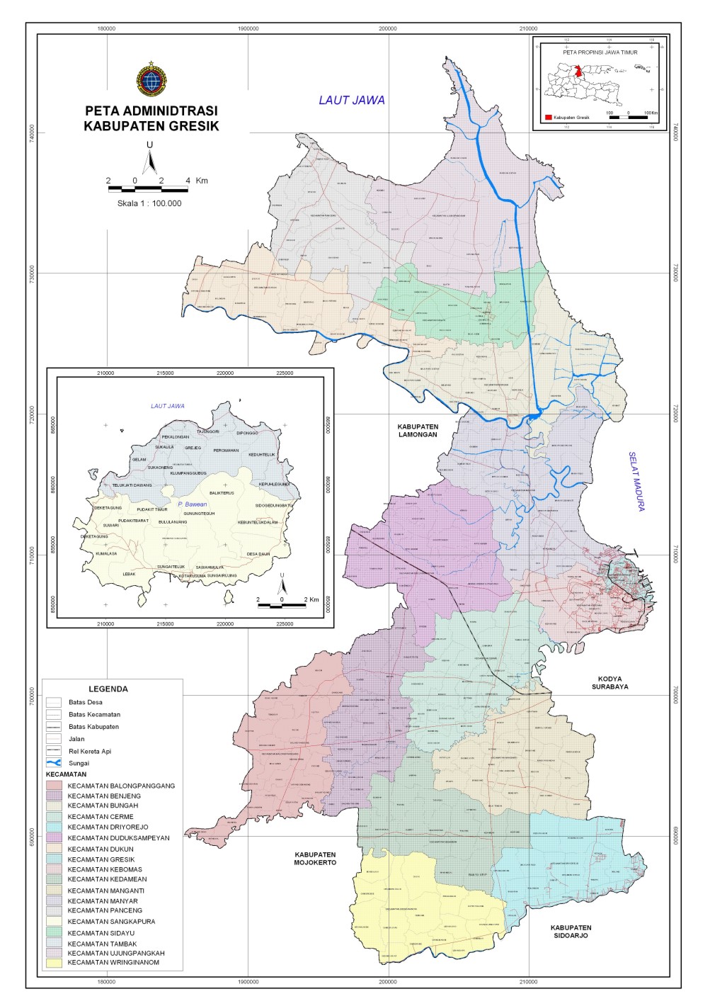 Peta Potensi Kabupaten Gresik - gambar daerah