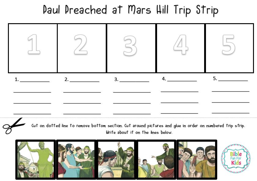 Paul Preached at Mars Hill in Greece Bible Fun For Kids