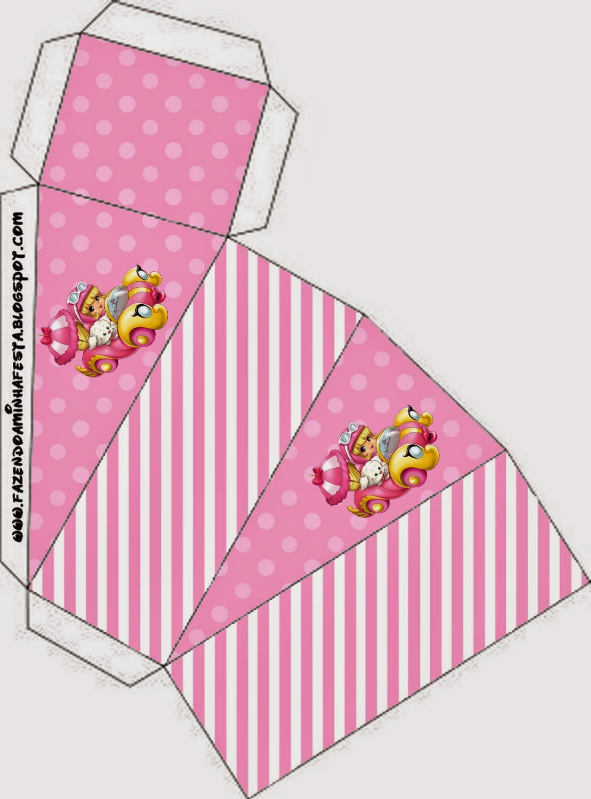 Penelope Glamour Bebé: Cajas para Imprimir Gratis. Esta es para hacer la tarta de cajas.