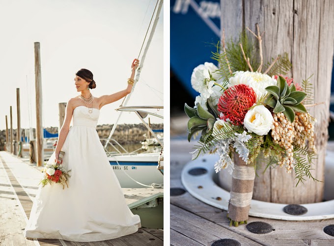 Coral and Gold Nautical Wedding Inspiration Shoot