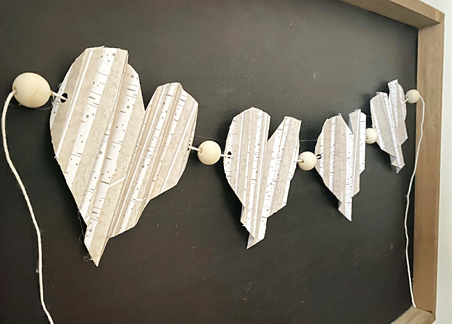 Easy Folded Heart Garland