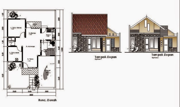 Gambar Sketsa Rumah Sederhana Lengkap