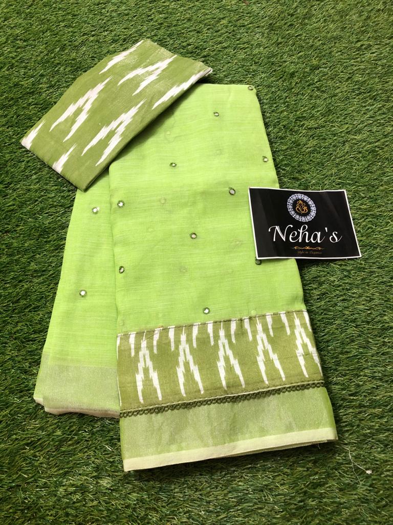 Lenin mirror work sarees