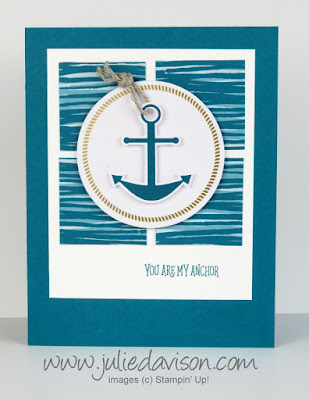 April 2018 Paper Pumpkin: 3 Stampin' Up! You Are My Anchor Alternative Designs ~ www.juliedavison.com ~ 