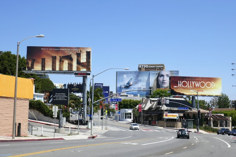 Hollywood Netflix series billboards Sunset Strip Hollywood Netflix series billboards Sunset Strip