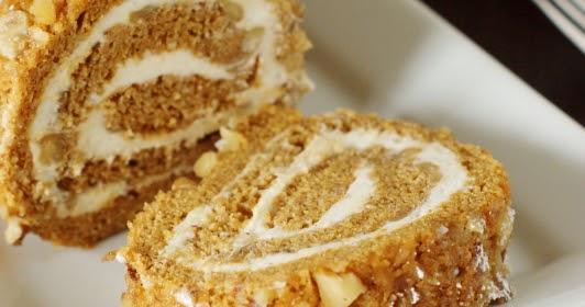 Pumpkin Roll with Cream Cheese Filling - Creations by Kara