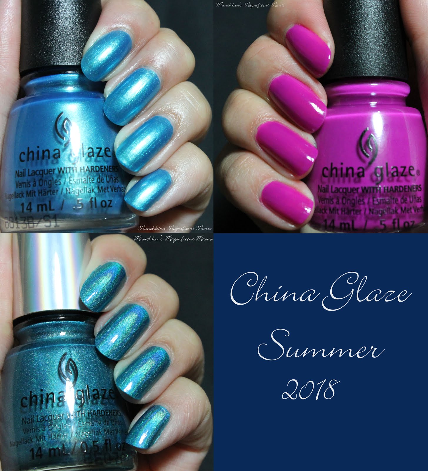 Munchkin’s Magnificent Manis China Glaze Summer 2018 Review