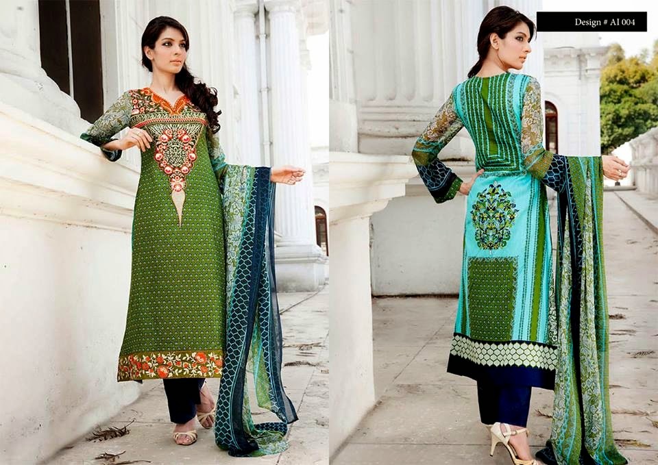 Semi Stitched Lawn Collection 201415 By Amna Ismail Semi Stitched
