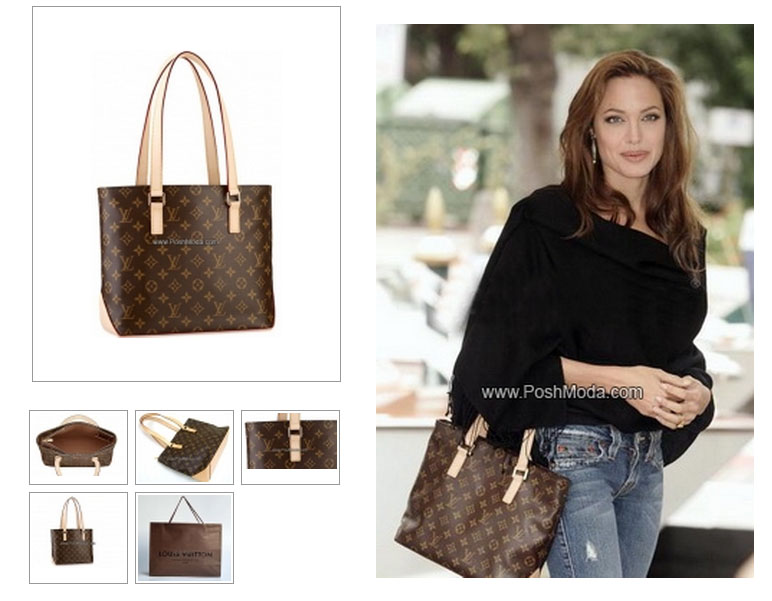 Angelina Jolie with her #monogrammed #LouisVuitton #Totallytote.
