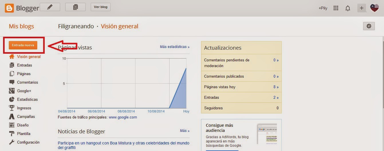 ¿Cómo hacer un blog en blogger? Parte 1: Creación del blog