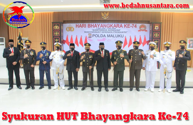 Polda Maluku Gelar Upacara & Syukuran HUT Bhayangkara Ke-74 1 Polda%2BHUT