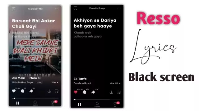Resso Lyrics Black Screen Resso Lyrics Black Screen