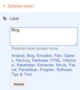 Cara Membuat Label di Blog Dengan Mudah