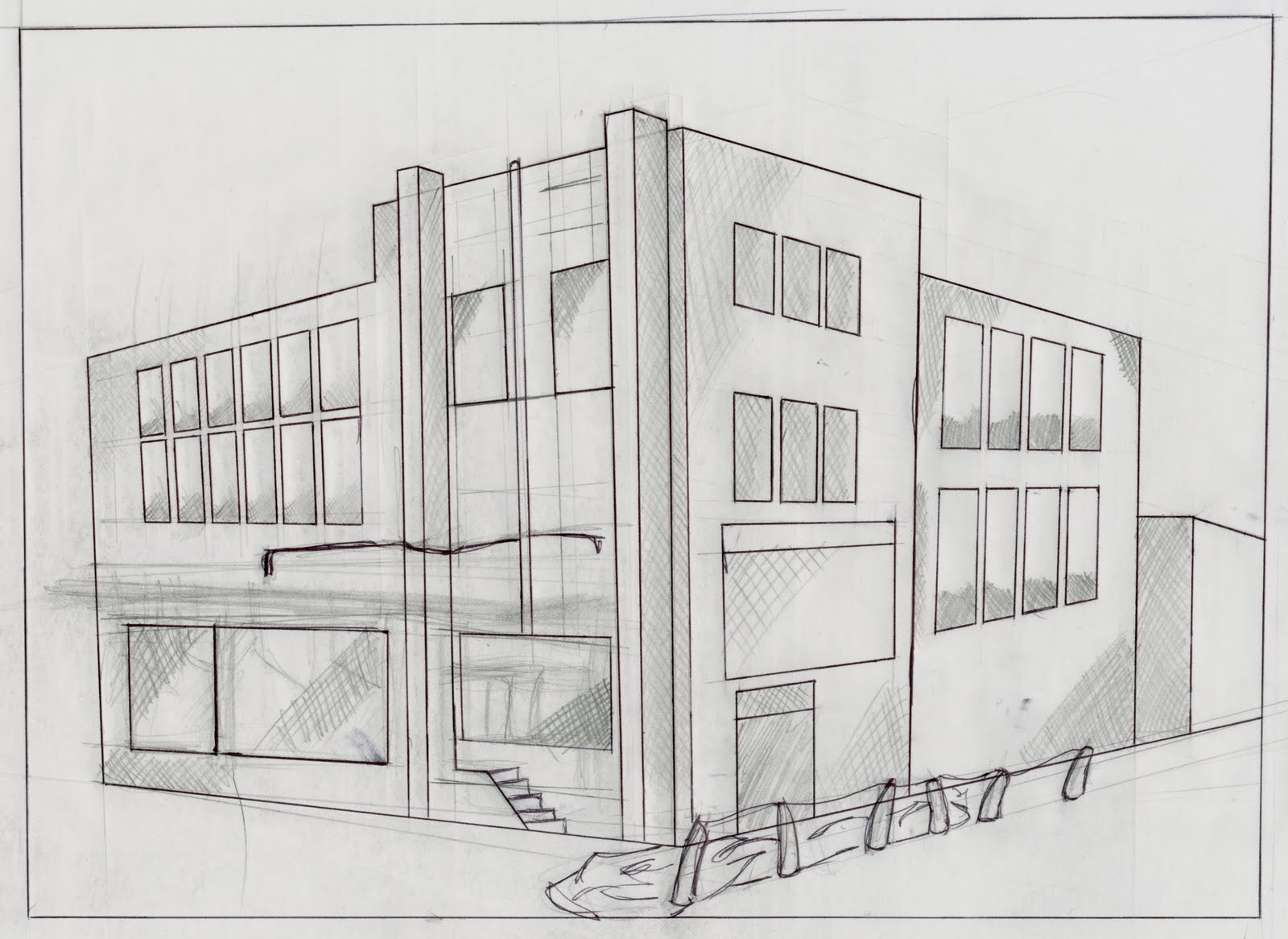 One point perspective worksheet pdf image