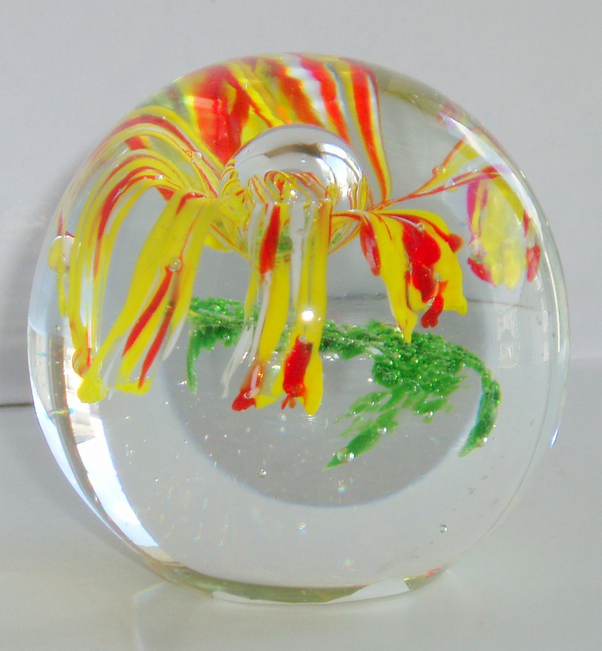 POTTERYANDGLASSART Crystal paperweight Fireworks Cenedese Vetri