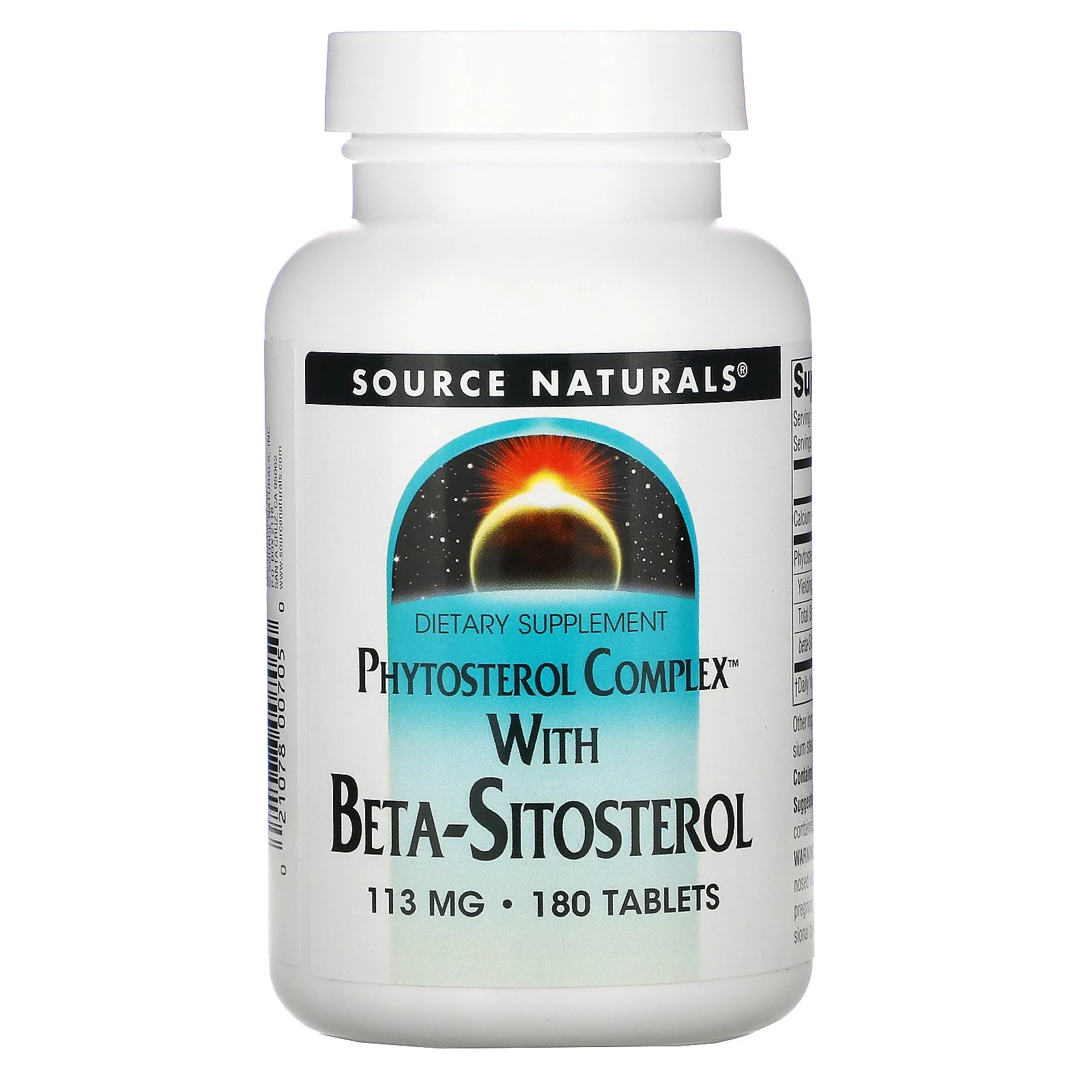 Source Naturals, Phytosterol Complex with Beta-Sitosterol, 113 mg, 180 Tablets