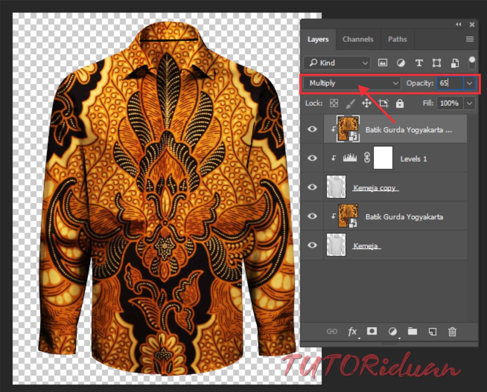 Tutorial Mudah Desain Baju Batik Pria Dengan Photoshop Tutoriduan Com