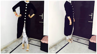 punjabi suit neck design with buttons