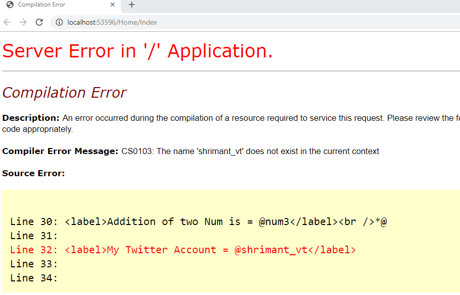 Razor View Engine In MVC 5 Programming With Shri