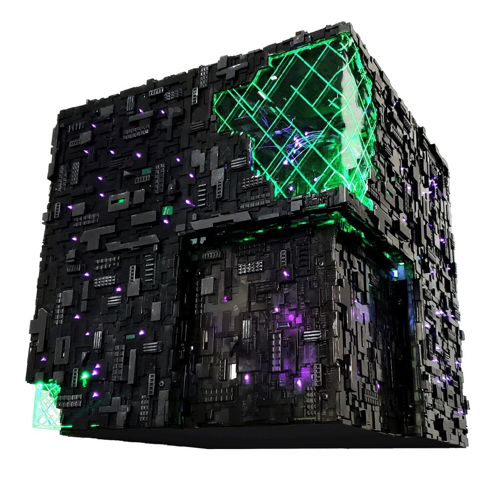 Star Trek Borg Cube ATX GREEN Edition | Tower PC Case (Ready to Ship)