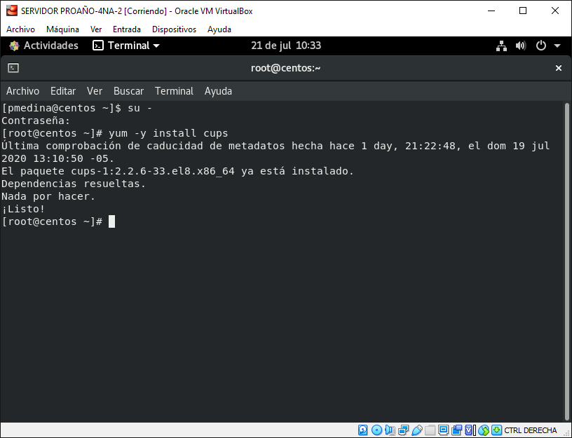 APLICACIÓN DE SISTEMAS OPERATIVOS Servicio de Impresión CUPS