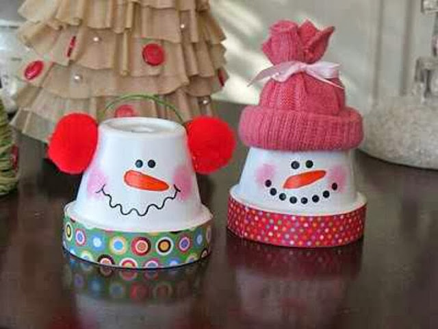 tarra-cotta pot snowman tarra-cotta pot snowman