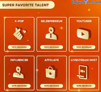 cara vote shopee super awards