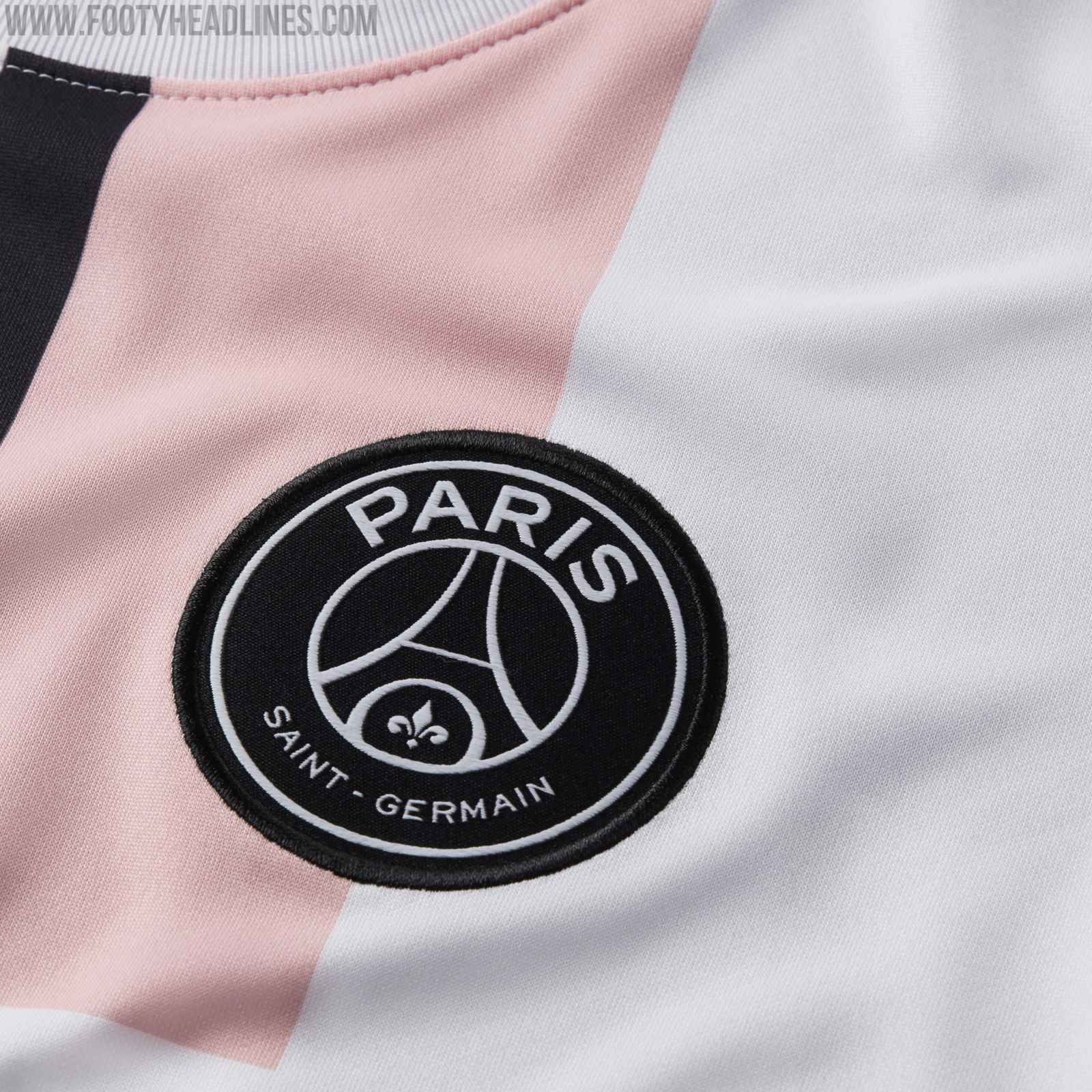 psg jersey pink and white