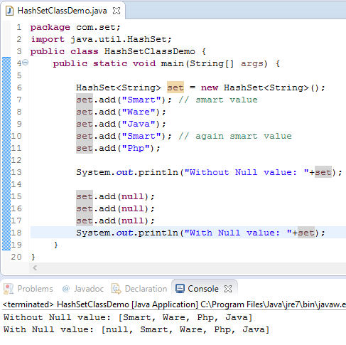 Teach Me How To program: set interface - interface in java used list object