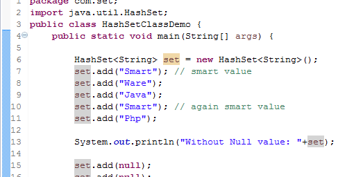 Teach Me How To program: set interface - interface in java used list object