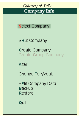 Select Company And Company Information