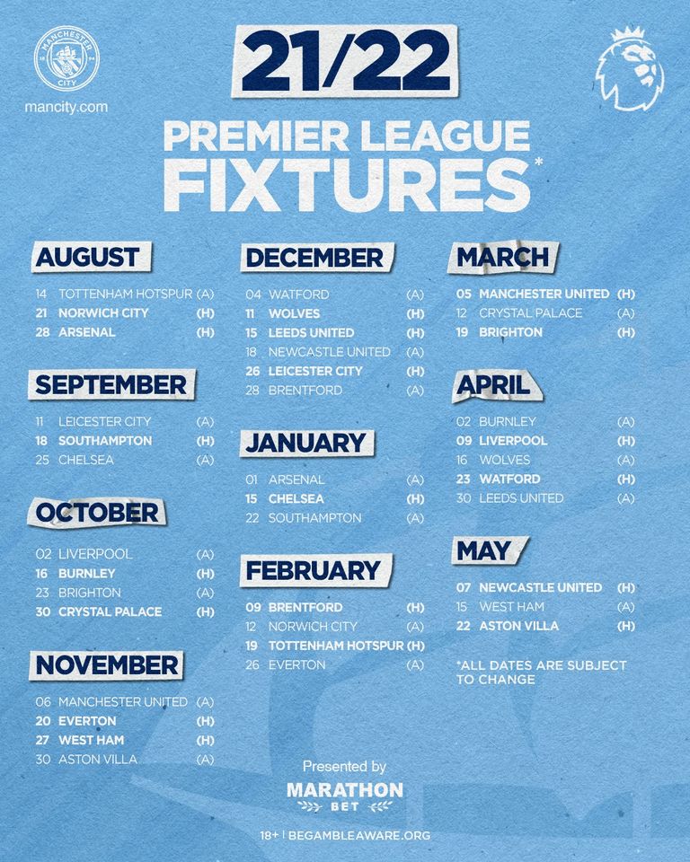 Epl 2021/22 jadual 'Liga M