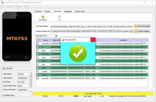 Cara install ulang/flashing Android Mediatek 9