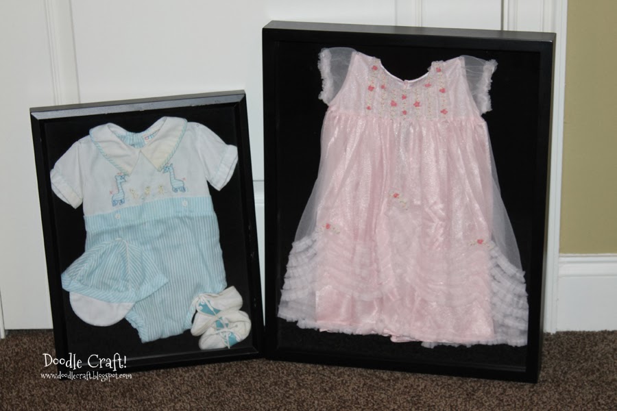 Baby Blessing Outfits in Shadow Boxes!