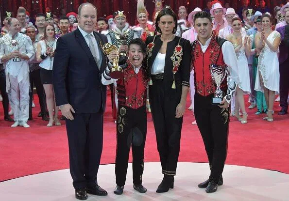 Princess Stephanie, Pauline Ducruet, Louis Ducruet and Camille Gottlieb attended the awards ceremony of International Circus Festival