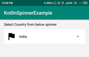 Android & Kotlin Examples code: custom spinner adapter android kotlin