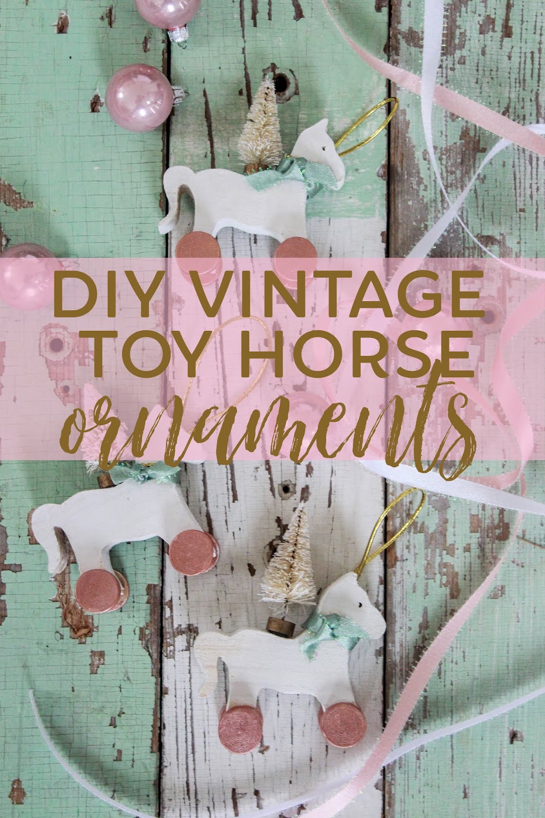DIY Vintage Toy Horse Ornaments Delightfully Noted