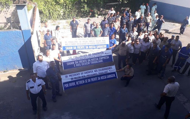 'Retirem-se da frente da nossa garagem', dizem funcionários da Falcão Real a sindicalistas