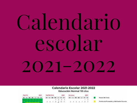 CALENDARIO ESCOLAR  2021-2022 