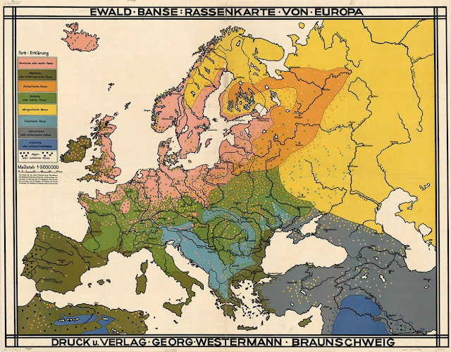 Расовая карта Европы.  Германия, 1925 год American Geographical Society Library Digital Map Collection