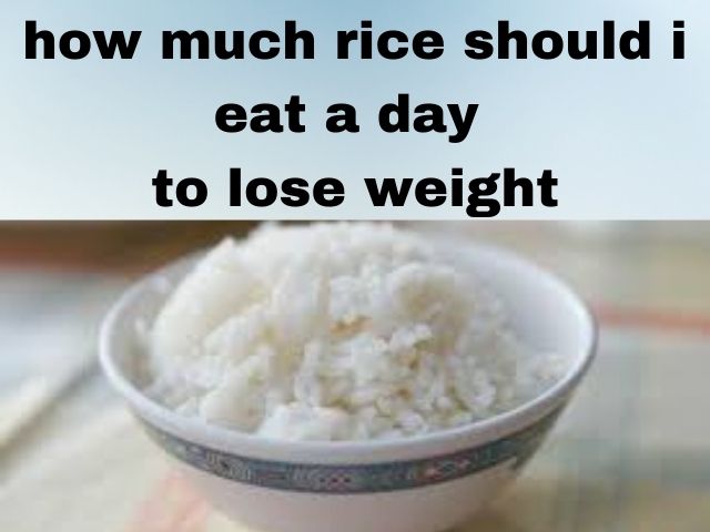 How Much Rice Should I Eat A Day To Lose Weight