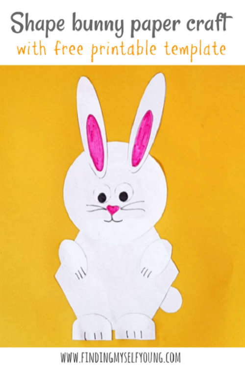 Shape Bunny Paper Craft With Free Template Finding Myself Young