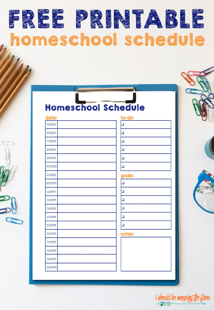 Visual Homeschool Schedule Printable