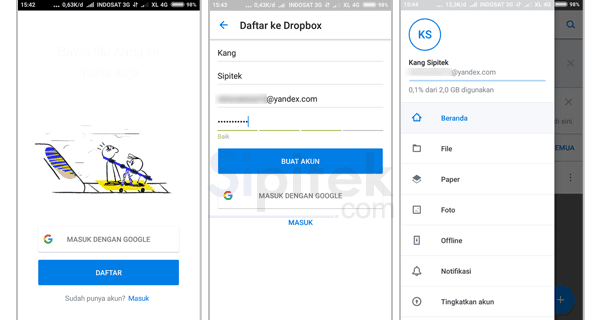 Daftar Dropbox Android Daftar Dropbox Android