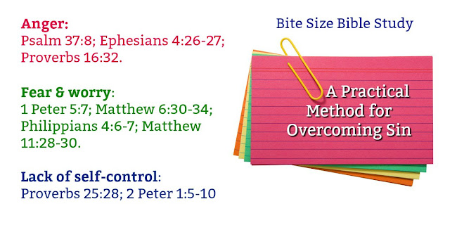 This short, "Bite Size" Bible Study offers a practical way to overcome bad habits...a biblical way that works! #BibleStudy