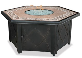 Uniflame GAD1380SP LP Gas Outdoor Firebowl with Decorative Tile Mantel, picture, image, review features & specifications
