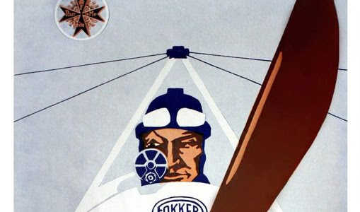 Advertisement for the Fokker factory, Schwerin, German Empire (1917)